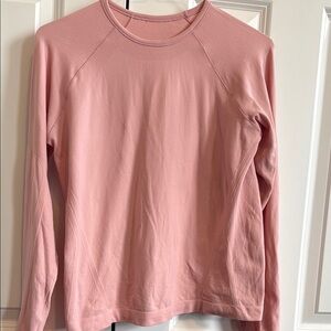 Athleta Pink Long Sleeve Workout Top